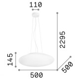 IDEAL LUX 032009 | Smarties Ideal Lux függeszték lámpa - SMARTIES SP3 D50 - 3x E27 króm, savmart