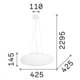 IDEAL LUX 032016 | Smarties Ideal Lux függeszték lámpa - SMARTIES SP3 D40 - 3x E27 króm, savmart