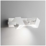 IDEAL LUX 073545 | Mouse Ideal Lux spot lámpa - MOUSE AP2 BIANCO - elforgatható alkatrészek 2x GU10 matt fehér, króm
