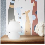 IDEAL LUX 074702 | Prato-IL Ideal Lux asztali lámpa - PRATO TL1 BIG BIANCO - 24cm kapcsoló 1x E27 fehér, savmart
