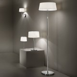 IDEAL LUX 075525 | Hilton-IL Ideal Lux asztali lámpa - HILTON TL1 - 35cm kapcsoló 1x G9 300lm 3000K króm, fehér, savmart