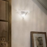 IDEAL LUX 087368 | Santa-IL Ideal Lux fali lámpa - SANTA AP1 BIG TRASPARENTE - 1x E14 átlátszó, króm