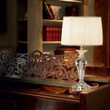 IDEAL LUX 122885 | Kate-IL Ideal Lux asztali lámpa - KATE-2 TL1 - 56cm kapcsoló 1x E27 króm, átlátszó, fehér
