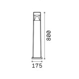 IDEAL LUX 187877 | Elisa-IL Ideal Lux álló lámpa - ELISA PT1 BIANCO - 80cm UV álló műanyag 1x GX53 4000K IP44 UV fehér, átlátszó