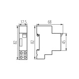 KANLUX 18730 | Kanlux lépcsőházi automata DIN35 modul 1-7M világosszürke, lila