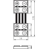KANLUX 19037 | Kanlux forrasztásmentes sarokelem 10 mm - 4 RGB fehér