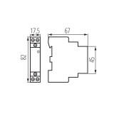 KANLUX 23251 | Kanlux kapcsoló relé DIN35 modul - 1, 25A/8,5A - 20 világosszürke