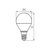 KANLUX 27302 | E14 5,5W -> 41W Kanlux kis gömb G45 LED fényforrás IQ-LED SAFE light 490lm 6500K 220° CRI>80