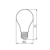 KANLUX 29600 | E27 4,5W -> 40W Kanlux normál A60 LED fényforrás filament 470lm 2700K 320° CRI>80