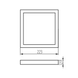 KANLUX 31088 | Kanlux keret alkatrész négyzet fehér