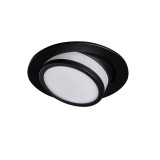 KANLUX 33165 | Ageo Kanlux beépíthető lámpa kerek billenthető, foglalat nélkül Ø107mm 1x MR16 / GU5.3 / GU10 fekete