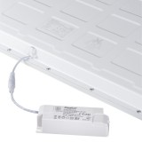 KANLUX 33174 | Blingo Kanlux álmennyezeti, mennyezeti, függeszték BACKLITE LED panel négyzet 1x LED 3800lm 4000K IP44/20 fehér