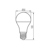 KANLUX 33514 | E27 7W -> 52W Kanlux normál A60 LED fényforrás filament 680lm 2700K 160° CRI>80
