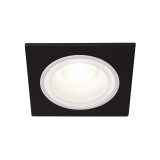 KANLUX 37258 | Feline Kanlux beépíthető lámpa négyzet foglalat nélkül 92x92mm 1x MR16 / GU5.3 / GU10 fekete, fehér