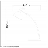 LUCIDE 03613/01/30 | Curf Lucide asztali lámpa 54cm kapcsoló billenthető 1x E27 fa., fekete
