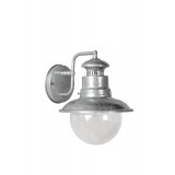 LUCIDE 11811/01/06 | FigoL Lucide falikar lámpa 1x E27 IP44 galvanizált fémfelület, átlátszó