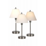 LUCIDE 12561/21/12 | Touch Lucide asztali lámpa 42cm érintőkapcsoló 1x E14 szatén króm, opál