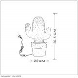 LUCIDE 13513/01/31 | Cactus Lucide asztali lámpa 30,5cm kapcsoló 1x E14 fehér