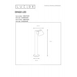 LUCIDE 14881/70/30 | Dingo Lucide álló lámpa 70cm 1x GU10 320lm 3000K IP44 fekete