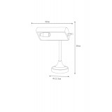 LUCIDE 17504/01/11 | BankerL Lucide asztali lámpa 30cm kapcsoló 1x E14 króm, fehér