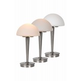 LUCIDE 17553/01/12 | Touch Lucide asztali lámpa 42cm érintőkapcsoló 1x E14 szatén króm, opál