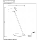 LUCIDE 19600/01/30 | Hester Lucide asztali lámpa 54,5cm kapcsoló elforgatható alkatrészek 1x GU10 fekete