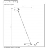 LUCIDE 19700/01/30 | Hester Lucide álló lámpa 137cm kapcsoló elforgatható alkatrészek 1x GU10 fekete