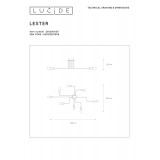 LUCIDE 21112/08/30 | Lester-LU Lucide mennyezeti lámpa 8x E27 fekete