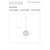 LUCIDE 21415/25/30 | Malunga Lucide függeszték lámpa rövidíthető vezeték 1x E27 fekete, arany