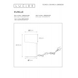 LUCIDE 45504/01/36 | Knulle Lucide asztali lámpa 28,5cm 1x E14 szürke