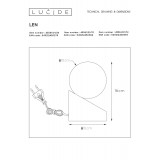 LUCIDE 45561/01/70 | Len Lucide asztali lámpa 16cm érintőkapcsoló 1x G9 fa., opál