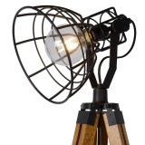 LUCIDE 45757/01/30 | Joshua-LU Lucide álló lámpa 105cm vezeték kapcsoló elforgatható alkatrészek 1x E27 fekete, barna