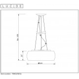 LUCIDE 70463/06/11 | PearlL Lucide függeszték lámpa rövidíthető vezeték 6x G9 króm