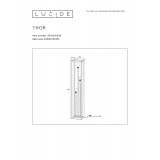 LUCIDE 73702/03/15 | Thor-LU Lucide álló lámpa 140cm kapcsoló 3x E27 acélszürke