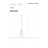 LUCIDE 78385/20/30 | Kyara Lucide függeszték lámpa rövidíthető vezeték 1x E27 fekete
