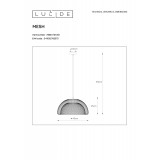 LUCIDE 78387/01/30 | Mesh Lucide függeszték lámpa rövidíthető vezeték 1x E27 fekete