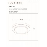 LUCIDE 79179/12/70 | Dimy Lucide mennyezeti lámpa 26x LED 960lm 3000K IP65 fa., opál