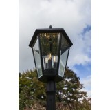 LUTEC 6951301189 | London-LU Lutec álló lámpa 227cm kapcsoló napelemes/szolár 3x E12 300lm 3000K IP44 fekete, átlátszó