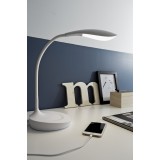 MARKSLOJD 106093 | Swan Markslojd asztali lámpa 45cm fényerőszabályzós kapcsoló szabályozható fényerő, USB csatlakozó 1x LED 378lm 3000K fehér