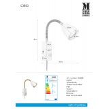 MARKSLOJD 106588 | Ciro Markslojd spot lámpa fényerőszabályzós kapcsoló flexibilis, szabályozható fényerő 1x GU10 sárgaréz, fehér