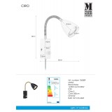 MARKSLOJD 106589 | Ciro Markslojd spot lámpa fényerőszabályzós kapcsoló flexibilis, szabályozható fényerő 1x GU10 sárgaréz, fekete