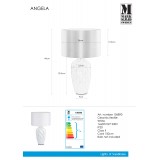 MARKSLOJD 106890 | Angela-MS Markslojd asztali lámpa 49cm vezeték kapcsoló 1x E27 fehér