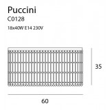 MAXLIGHT C0128 | Puccini Maxlight mennyezeti lámpa 18x E14 króm, átlátszó