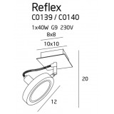 MAXLIGHT C0140 | Reflex Maxlight spot lámpa elforgatható alkatrészek 1x G9 fekete, króm