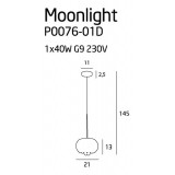 MAXLIGHT P0076-01D | MoonlightM Maxlight függeszték lámpa 1x G9 króm, átlátszó