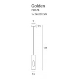 MAXLIGHT P0176 | Golden Maxlight függeszték lámpa 1x LED 290lm 3000K fekete