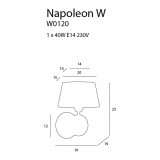 MAXLIGHT W0120 | Napoleon Maxlight falikar lámpa 1x E14 króm, fekete, arany