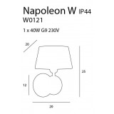 MAXLIGHT W0121 | Napoleon Maxlight falikar lámpa 1x G9 IP44 króm, fehér