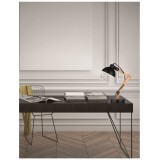 NOVA LUCE 671602 | Lila Nova Luce asztali lámpa 59cm kapcsoló elforgatható alkatrészek 1x E27 fekete, fa.