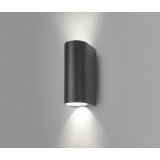 NOVA LUCE 710022 | Nero-NL Nova Luce fali lámpa 2x GU10 IP54 sötétszürke, fehér